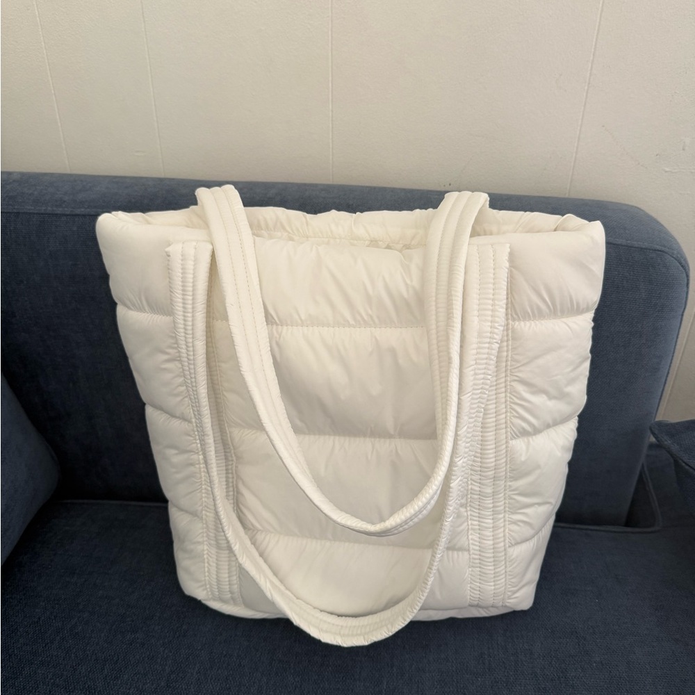 Lands' End White Light Weight Tote Shoulder Bag